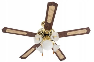 ЛЮСТРА ПОТОЛОЧНЫЙ ВЕНТИЛЯТОР ВЕНТИЛЯТОР 5X5 ЛАМПА