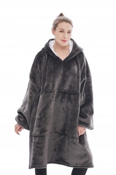 BLUZA KOC KOCOBLUZA CIEPŁA OVERSIZE 2w1 MISIE