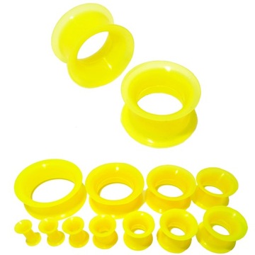 Tunel Silikon Plug Siodłowy Cienki Żółty 30mm