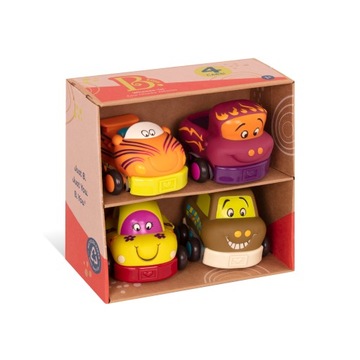 B.Toys Autka miękkie z napędem Wheeeels 4 szt.