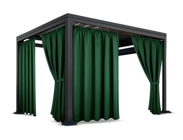 ZASŁONY NA TARAS 155x210 ZASŁONA OGRODOWA OGRODOWE Z TUNELEM WODOODPORNE