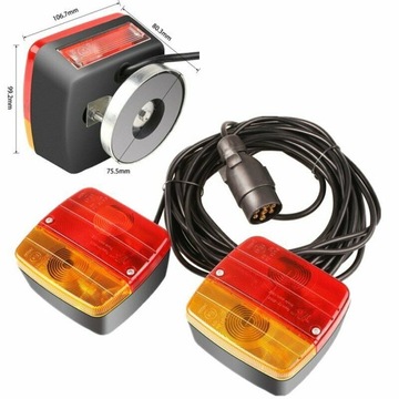 LAMPY TYLNE NA MAGNES ZESTAW 12/24V PRZYCZEPY CE
