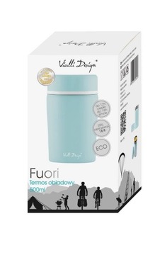 TERMOS OBIADOWY ŻYWNOŚĆ JEDZENIE FUORI SRALOWY 500ml 0,5 L VIALLI MIĘTOWY