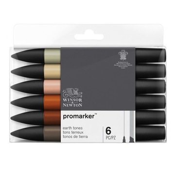 PROMARKER ZESTAW 6 EARTH TONES Winsor&Newton