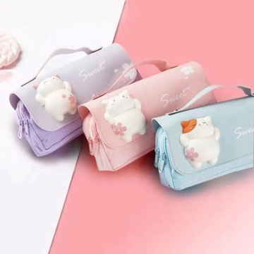 PIÓRNIK TRZYKOMOROWY KOSMETYCZKA KOTEK MOCHI TUBA