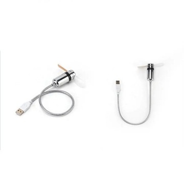 Wentylator USB z zegarem LED
