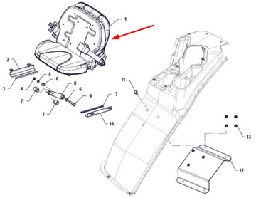 P5S44201007 Пассажирское сиденье