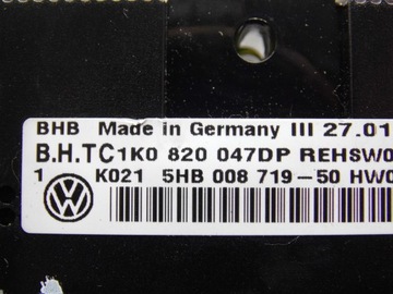 PANEL KLIMATIZACE 1K0820047DP VW PASSAT B6 GOLF V TOURAN 1T JETTA EOS PLUS