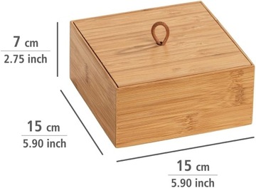 Pudełko bambusowe WENKO 15 x 7 x 15 cm
