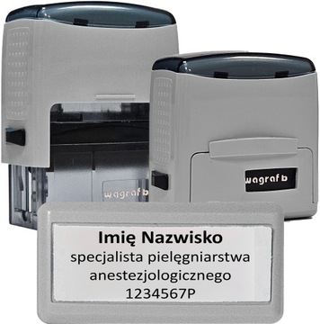 Wagraf B2s do 4 wersów PIECZĄTKA LEKARSKA IMIENNA BIUROWA FIRMOWA - kolory