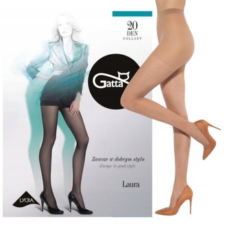 Rajstopy GATTA LAURA lycra 15/20 DEN 2-S antilope