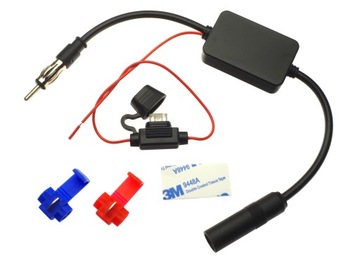 Samochodowy wzmacniacz antenowy 22dB AM/FM 12/24V