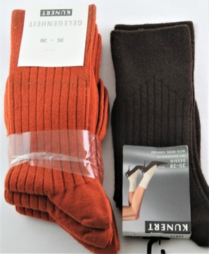 НОСКИ KUNERT ШЕРСТЯНЫЕ АКРИЛОВЫЕ КРАСНЫЕ 35-38 -40%