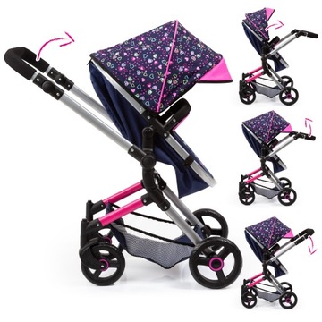 WÓZEK DLA LALEK GŁĘBOKI SPACERÓWKA VARIO COMBI 2w1 Bayer