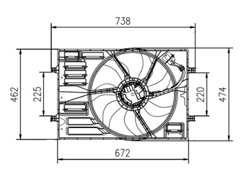 NRF 47950 VENTILÁTOR CHLAZENÍ MOTORU