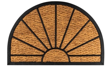 УЛИЧНЫЙ КОВРИК ПОЛУКРУГЛЫЙ, КОКОСОВАЯ ОБУВЬ 40x60