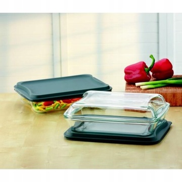 ПРЯМОУГОЛЬНЫЙ СОсуд + 2 КРЫШКИ SIMAX 4,4 Л.