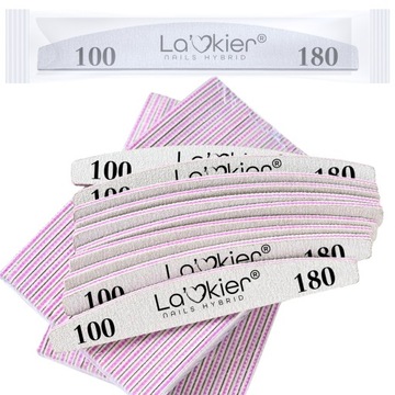 50x Лаковая пилочка «лодочка-зебра» 100 180 для ногтей