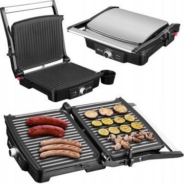 GRILL ELEKTRYCZNY ECG PANINI BBQ OPIEKACZ 3w1 2000W