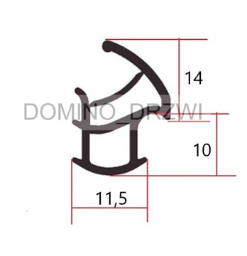 USZCZELKA DO DRZWI OŚCIEŻNICE STALOWE CZARNA STL 7501 1mb