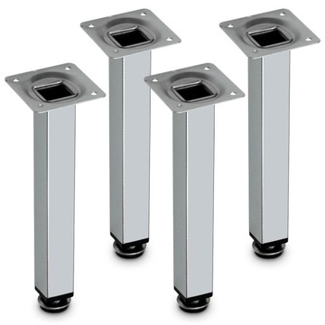 4x NOGA NÓŻKA MEBLOWA CHROM NÓŻKA POD SZAFKĘ Z REGULACJĄ H20CM TANIEJ 30%