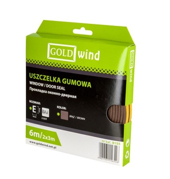 Самоклеящийся уплотнитель для окон ТИП Е 6 м КОРИЧНЕВЫЙ