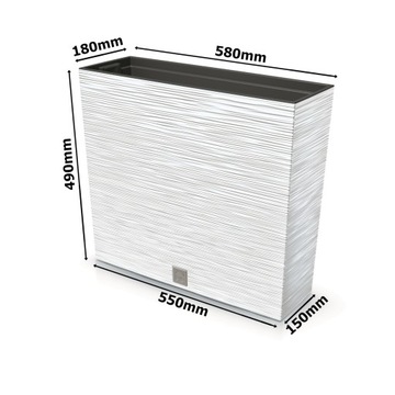 Цветочный горшок Prosperplast 58 см x 18 x 49,8