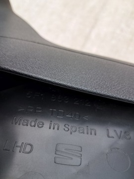 PODŁOKIETNIK TUNELK ŚRODKOWY SEAT LEON 3 LIFT KOMPLET 5F0863243A