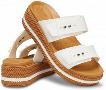 Женские шлепанцы на танкетке Crocs Brooklyn Woven Buckle 209978 37-38