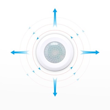 Czujnik ruchu wpuszczany na podczerwień REGULACJA