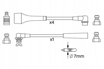 BOSCH 0 986 357 254 SADA PŘÍVODŮ ZAPALOVACÍ