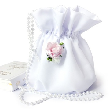 Сумка COMMUNION BAG с жемчугом и булавкой