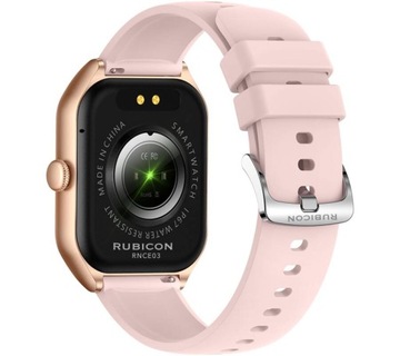 Женские умные часы Rubicon RNCF03 розовые со спортивными режимами СМС шаги