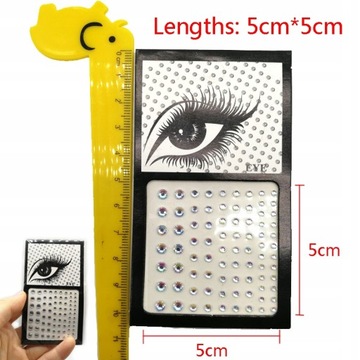 35 Colors Eyes Face Rhinestone Sticker Glitte