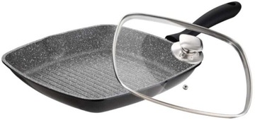 PATELNIA GRILLOWA Z POKRYWKĄ 28CM CHEFFINGER