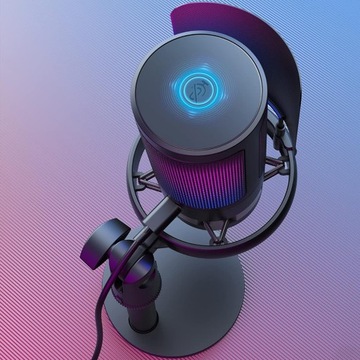 RGB МИКРОФОН С КНОПКОЙ ОТКЛЮЧЕНИЯ ДЛЯ ИГР И ПРЯМОЙ ТРАНСЛЯЦИИ