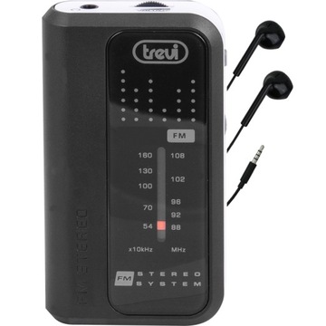 RADIO PRZENOŚNE Skala Na Baterie FM + SŁUCHAWKI