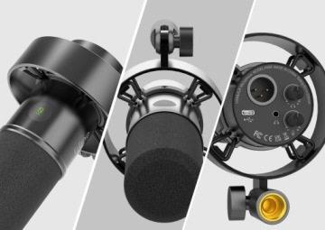 ДИНАМИЧЕСКИЙ МИКРОФОН FIFINE K688 USB XLR ДЛЯ КОМПЬЮТЕРНОЙ РАДИОСТУДИИ PRO+