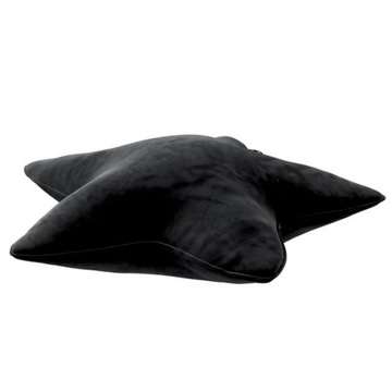 Welurowa Poduszka Lucky Star - głęboka czerń