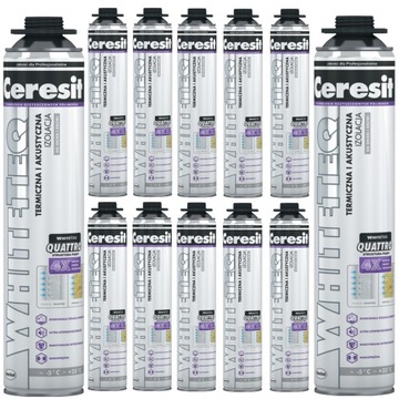 PIANKA MONTAŻOWA PISTOLETOWA BIAŁA CERESIT 12 szt