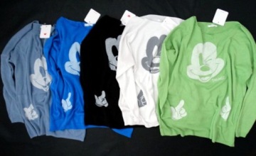 Итальянский свитер MICKEY MOUSE Карманы с Микки CABER