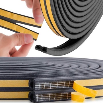 SAMOPRZYLEPNA WYCISZAJĄCA USZCZELKA USZCZELNIENIE DO DRZWI OKIEN TYP D 6M