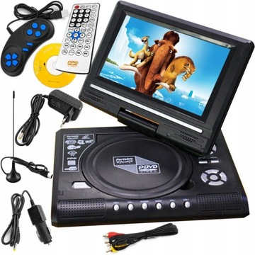 ODTWARZACZ DVD PRZENOŚNY 7.8'' LCD TV FM USB GIER
