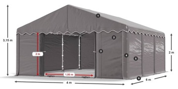 Палатка промышленная 4х6м сельскохозяйственная DAS 240 SP