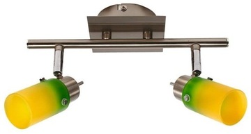 Lampa sufitowa listwa żółto-zielona 2xG9 Verdi 92-