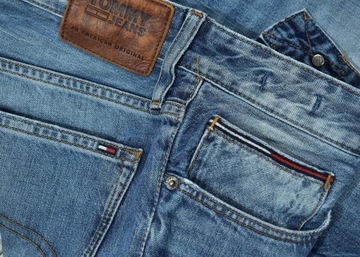 TOMMY HILFIGER Ryan Straight Męskie Spodnie Jeansowe W34 L34