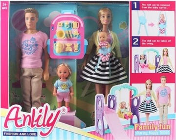 Lalka Anlily mąż dzieci plac zabaw akcesoria