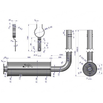 Глушитель Бизон Рекорд с трубкой в ​​сборе 5058390030
