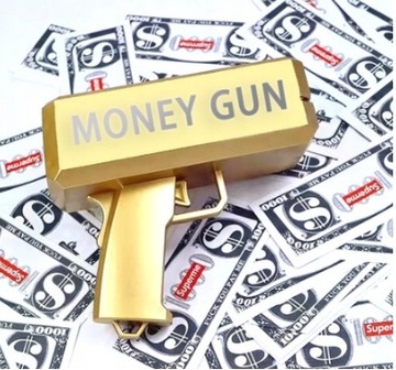 Pistolet na pieniądze Money Gun - Kolor złoty