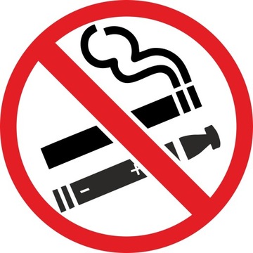 ZAKAZ PALENIA PAPIEROSÓW elektronicznych Naklejka